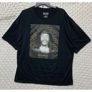 Snoop Dog Hip Hop Rap Music T-Shirt Size L Black Short Sleeve Crew Neck